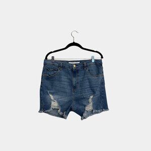 Celebrity Pink Distressed Denim Shorts – Size 17 / 33